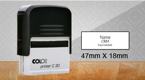 Carimbo Autoentintado Colop 30 - Tam. 18x47mm Personalizado